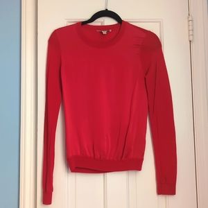 L.K. Bennett merino wool and silk red sweater, size Small
